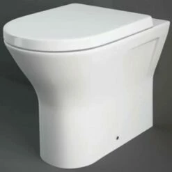 RAK Resort Alpine White Back To Wall Rimless Toilet Pan & Seat - RSTBTWPAN/SC