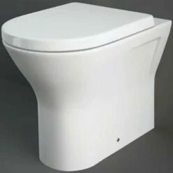 RAK Resort White Back To Wall Rimless Comfort Height Toilet Pan & Seat