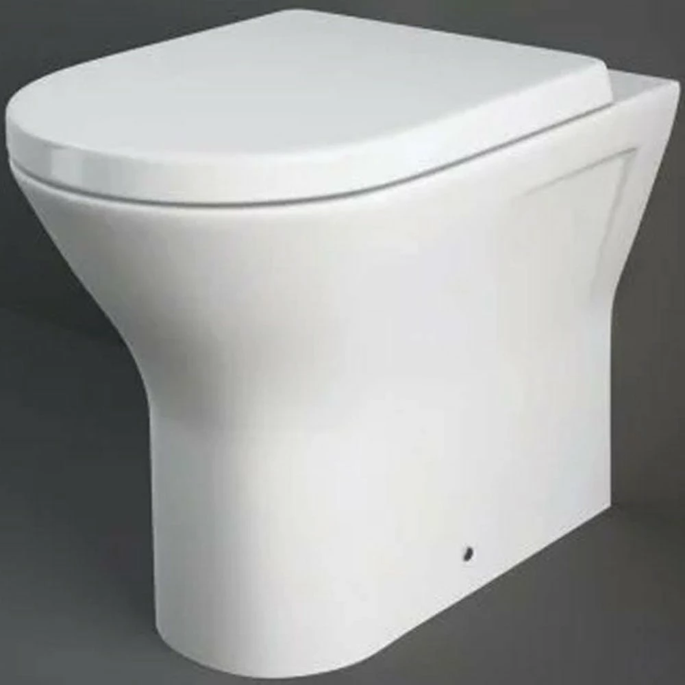 RAK Resort White Back To Wall Rimless Comfort Height Toilet Pan & Seat 1 RAK Resort White Back To Wall Rimless Comfort Height Toilet Pan & Seat