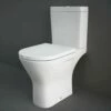 Rak Resort White Rimless Comfort Height Close Coupled Toilet Pan, Cistern & Seat