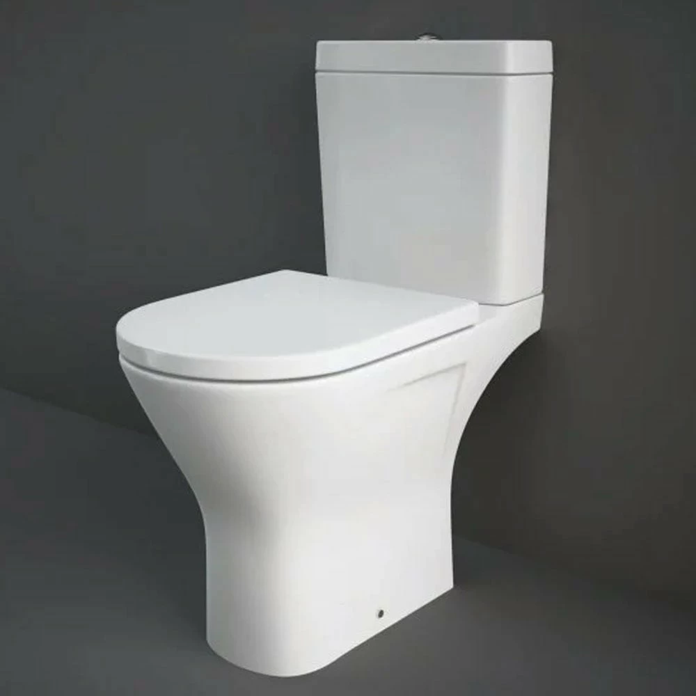 Rak Resort White Rimless Comfort Height Close Coupled Toilet Pan, Cistern & Seat 1 Rak Resort White Rimless Comfort Height Close Coupled Toilet Pan, Cistern & Seat