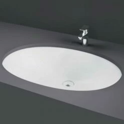 RAK Rosa Alpine 570x420 White Undermount Wash Basin - ROSAVB57