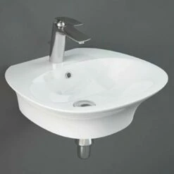 RAK Sensation 500x460 1th Alpine White Wall Hung Basin - SENWB5001AWHA