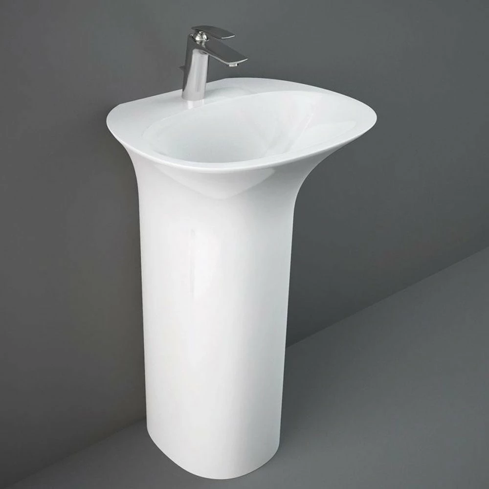 RAK Sensation 550x460 1th Alpine White Full Pedestal Basin - SENFS5501AWHA 1 RAK Sensation 550x460 1th Alpine White Full Pedestal Basin - SENFS5501AWHA