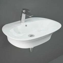 RAK Sensation 650x460 1th Alpine White Wall Hung Basin - SENWB6501AWHA