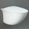 RAK Sensation White Rimless Wall Hung Toilet Pan & Urea Seat - SENWHPANSC-MX