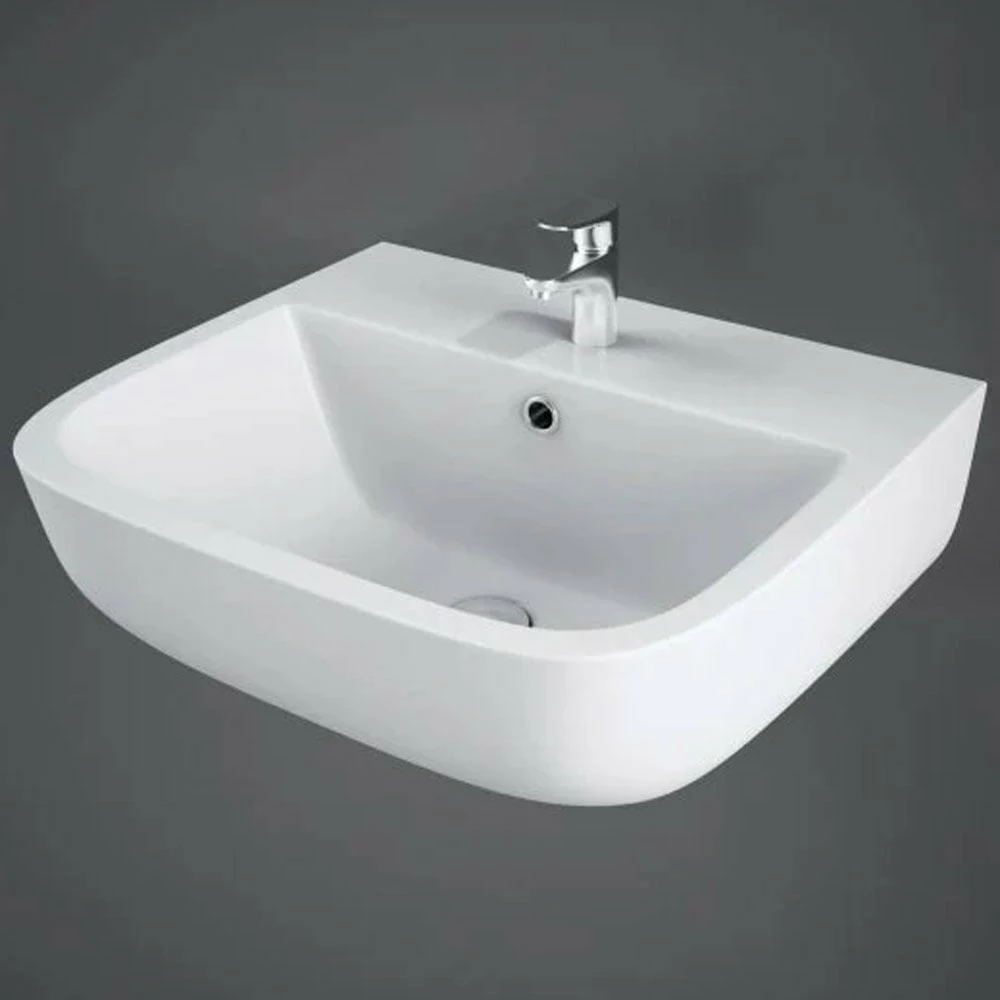 RAK Series 600 400x365 1th White Ceramic Cloakroom Wall Hung Basin - S60040BAS1 1 RAK Series 600 400x365 1th White Ceramic Cloakroom Wall Hung Basin - S60040BAS1
