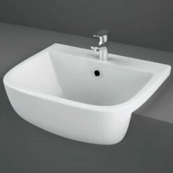 RAK Series 600 420x350 1th Alpine White Semi-Recessed Basin - S60042SR1