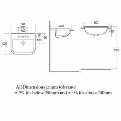 RAK Series 600 500x425 1th Alpine White Drop-In Wash Basin - S600VB1 -HANSGROHE Shop rak series 600 500x425 1th alpine white drop in wash basin s600vb1 p41206 203190 image