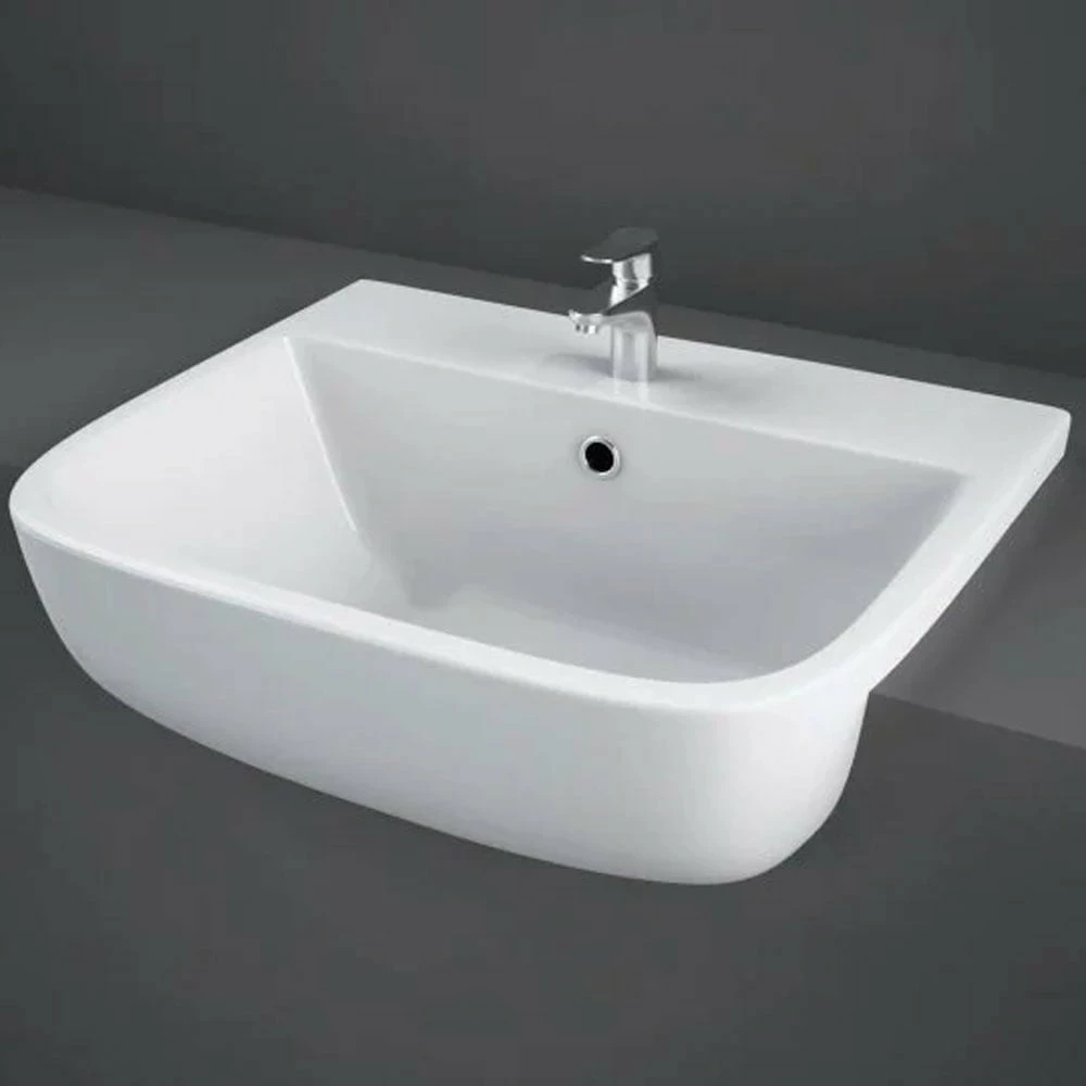 RAK Series 600 520x425 1th Alpine White Semi-Recessed Basin - S60052SR1 1 RAK Series 600 520x425 1th Alpine White Semi-Recessed Basin - S60052SR1