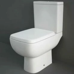 RAK Series 600 White Close Coupled Toilet Pan, Cistern & Urea Seat -S600PAKNS014