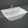 RAK Summit 500x400 1th Alpine White Semi-Recessed Wash Basin - SUM50SR1