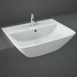 RAK Summit 500x400 1th Alpine White Semi-Recessed Wash Basin - SUM50SR1