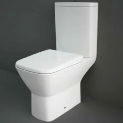 RAK Summit Alpine White Close Coupled Toilet Pan, Cistern & Urea Seat - SUMPAKSC
