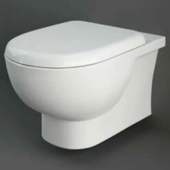 RAK Tonique Whiite Rimless Wall Hung Toilet Pan & Urea Seat - TONWHPAN/SC