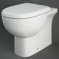 RAK Tonique White Back To Wall Toilet Pan & Urea Soft Close Seat - TONBTWPAN/015