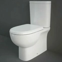 RAK Tonique White Close Coupled Toilet Pan, Cistern & Urea Seat - TONBTWPAK015