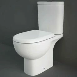 RAK Tonique White Close Coupled Toilet Pan, Cistern & Urea Seat - TONPAK015