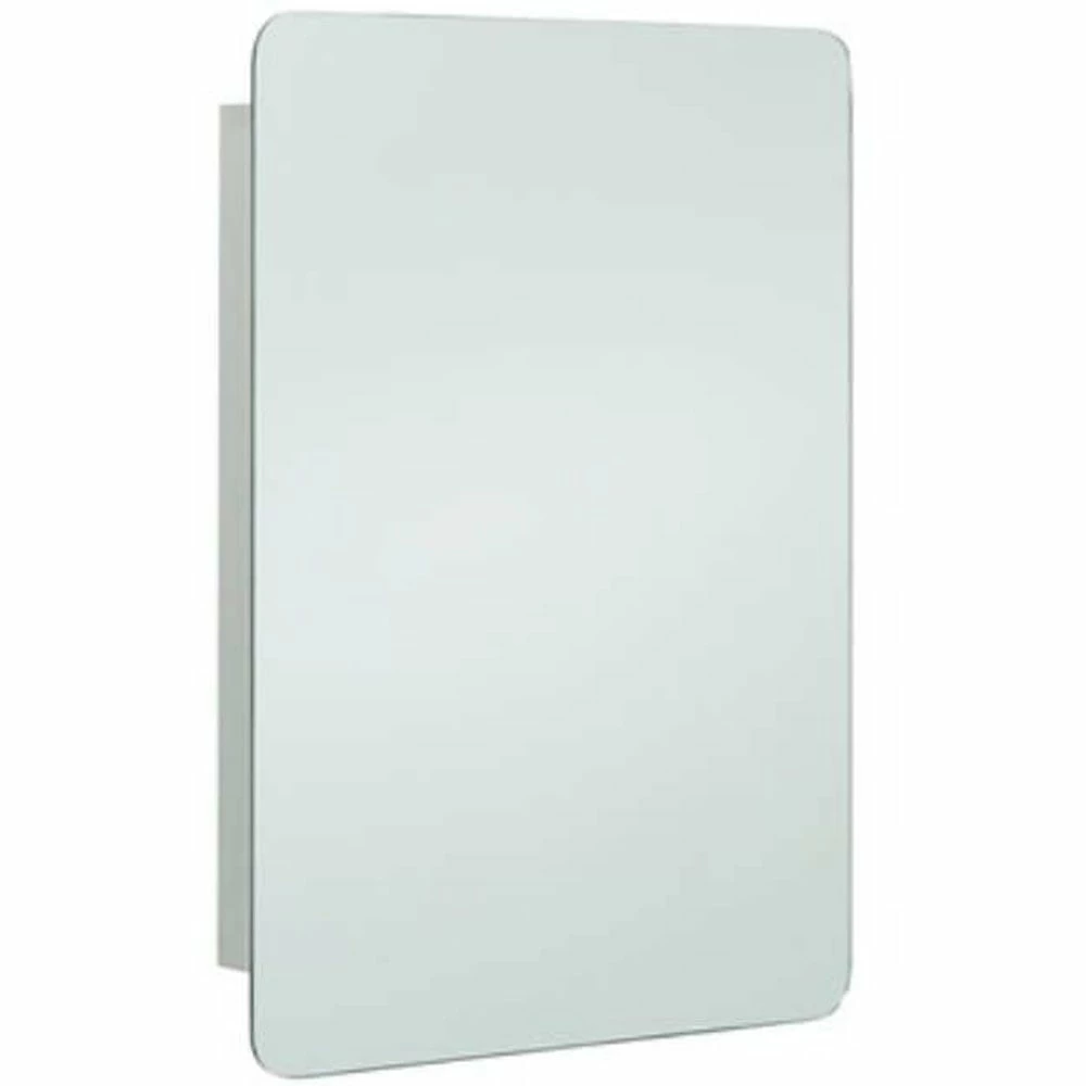 RAK Uno White Single Door Bathroom Mirror Cabinet 660x460mm - 12SL366A 1 RAK Uno White Single Door Bathroom Mirror Cabinet 660x460mm - 12SL366A