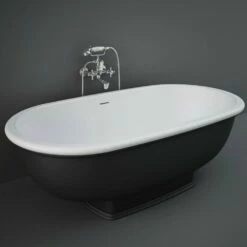 RAK Washington Black Freestanding Bath Tub - WTBT15681504