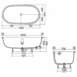 RAK Washington White Freestanding Bath Tub - WTBT15681500 -HANSGROHE Shop rak washington white freestanding bath tub wtbt15681500 p39695 195551 image