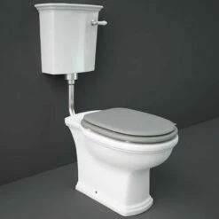 RAK Washington White Low Level Toilet Pan, Cistern & Seat - WASPAKLL503