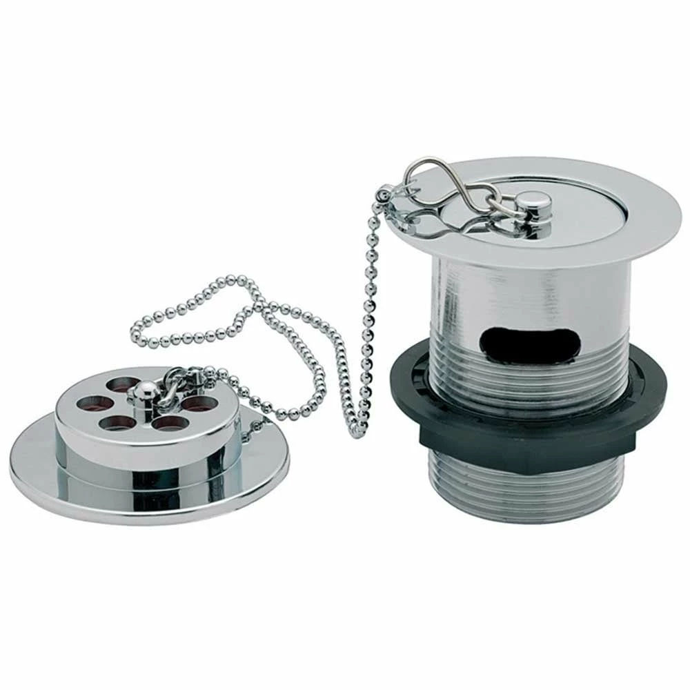 Tre Mercati Accessories 1 1/2" Brass Bath Waste, Overflow, Solid Waste Section, Solid Plug & Ball Chain TM707B 1 Tre Mercati Accessories 1 1/2" Brass Bath Waste, Overflow, Solid Waste Section, Solid Plug & Ball Chain TM707B