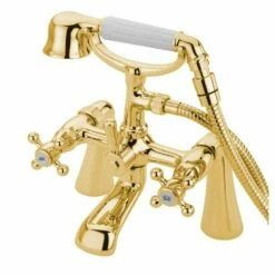 Tre Mercati Victoria Antique Gold Pillar Bath Shower Mixer TMVICT-25