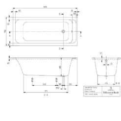 Villeroy & Boch Architectura Rectangular Bath Solo, Alpin,1700x750 7 Villeroy & Boch Architectura Rectangular Bath Solo, Alpin,1700x750 -HANSGROHE Shop villeroy boch architectura rectangular bath solo alpin 1700x750 p66307 286065 image
