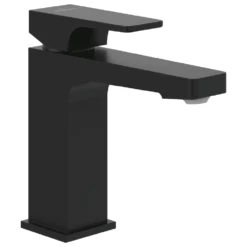 Villeroy & Boch Architectura Square Matt Black Single Lever Basin Mixer, No Waste