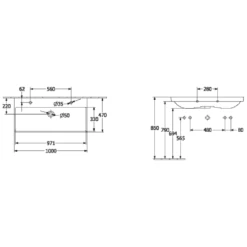 Villeroy & Boch Avento 1000x470 2th White Basin & Semi Pedestal 6 Villeroy & Boch Avento 1000x470 2th White Basin & Semi Pedestal -HANSGROHE Shop villeroy boch avento 1000x470 2th white basin semi pedestal p66045 285187 image
