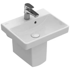 Villeroy & Boch Avento 450x370 1th White Basin & Semi Pedestal