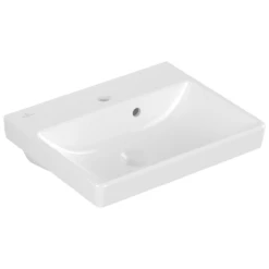 Villeroy & Boch Avento 450x370 1th White Basin & Semi Pedestal -HANSGROHE Shop villeroy boch avento 450x370 1th white basin semi pedestal p66043 285354 image