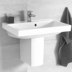 Villeroy & Boch Avento 550x370 1th White Basin & Semi Pedestal