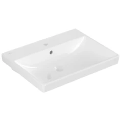 Villeroy & Boch Avento 600x470 1th White Basin & Semi Pedestal -HANSGROHE Shop villeroy boch avento 600x470 1th white basin semi pedestal p66041 285195 image