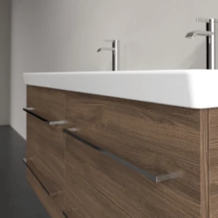 Villeroy & Boch Avento Arizona Oak 1200mm Wall Hung Vanity Unit & Double Basin -HANSGROHE Shop villeroy boch avento arizona oak 1200mm wall hung vanity unit double basin p66301 285176 image
