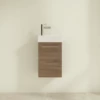 Villeroy & Boch Avento Arizona Oak 350mm Wall Hung Vanity Unit & Basin (Tap On Left)