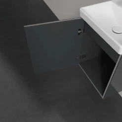Villeroy & Boch Avento Crystal Grey 450mm Wall Hung Vanity Unit & Basin -HANSGROHE Shop villeroy boch avento crystal grey 450mm wall hung vanity unit basin p66229 285495 image