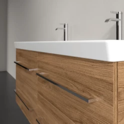 Villeroy & Boch Avento Oak Kansas 1200mm Wall Hung Vanity Unit & Double Basin -HANSGROHE Shop villeroy boch avento oak kansas 1200mm wall hung vanity unit double basin p66299 285872 image
