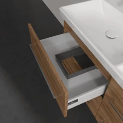 Villeroy & Boch Avento Oak Kansas 1200mm Wall Hung Vanity Unit & Double Basin -HANSGROHE Shop villeroy boch avento oak kansas 1200mm wall hung vanity unit double basin p66299 285873 image