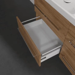 Villeroy & Boch Avento Oak Kansas 1200mm Wall Hung Vanity Unit & Double Basin -HANSGROHE Shop villeroy boch avento oak kansas 1200mm wall hung vanity unit double basin p66299 285874 image