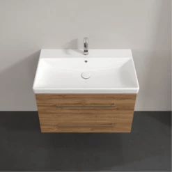 Villeroy & Boch Avento Oak Kansas 800mm Wall Hung Vanity Unit & Basin -HANSGROHE Shop villeroy boch avento oak kansas 800mm wall hung vanity unit basin p66281 285708 image