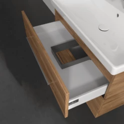 Villeroy & Boch Avento Oak Kansas 800mm Wall Hung Vanity Unit & Basin -HANSGROHE Shop villeroy boch avento oak kansas 800mm wall hung vanity unit basin p66281 285710 image