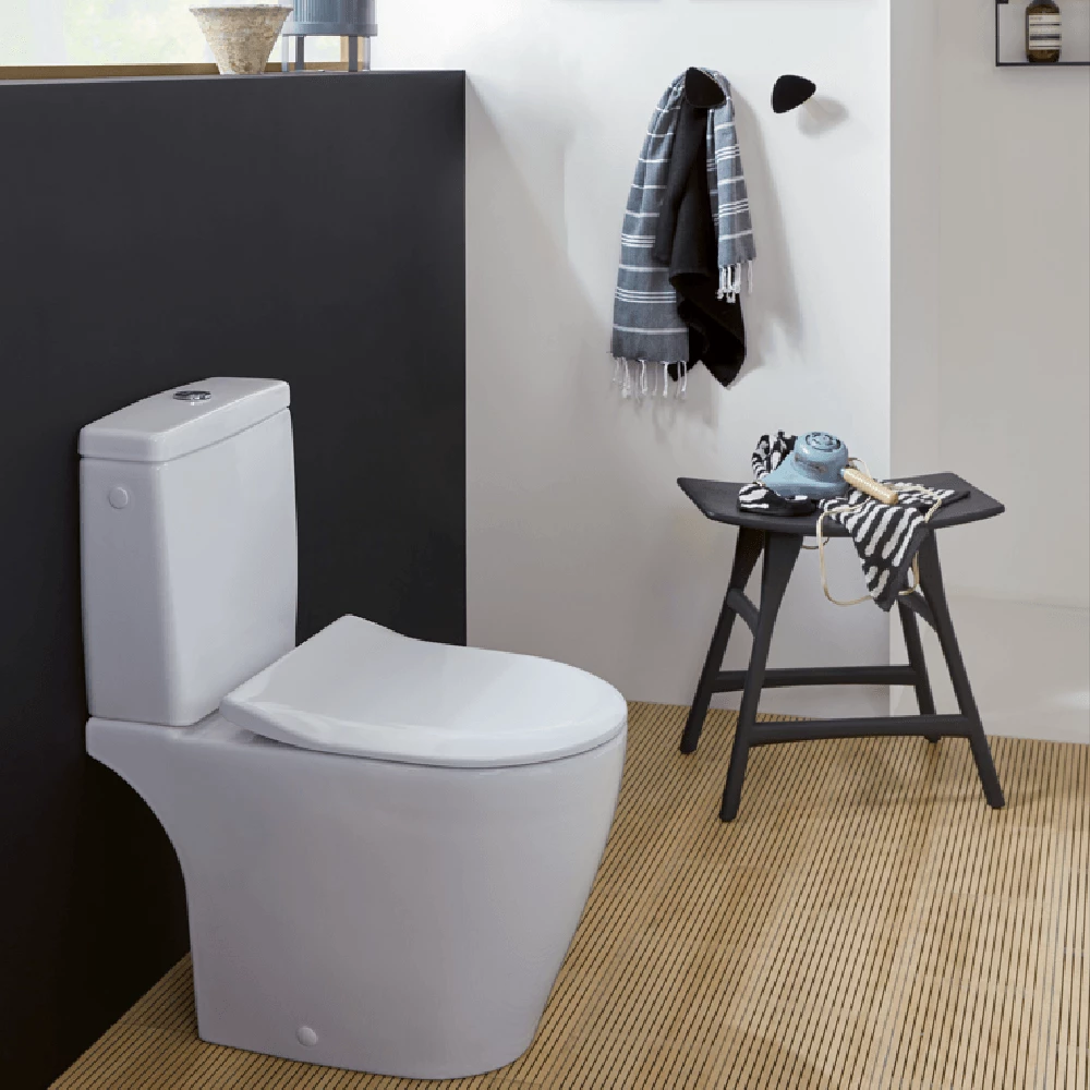 Villeroy & Boch Avento White Rimless Close Coupled Toilet, Cistern & Soft Close Slimseat 1 Villeroy & Boch Avento White Rimless Close Coupled Toilet, Cistern & Soft Close Slimseat