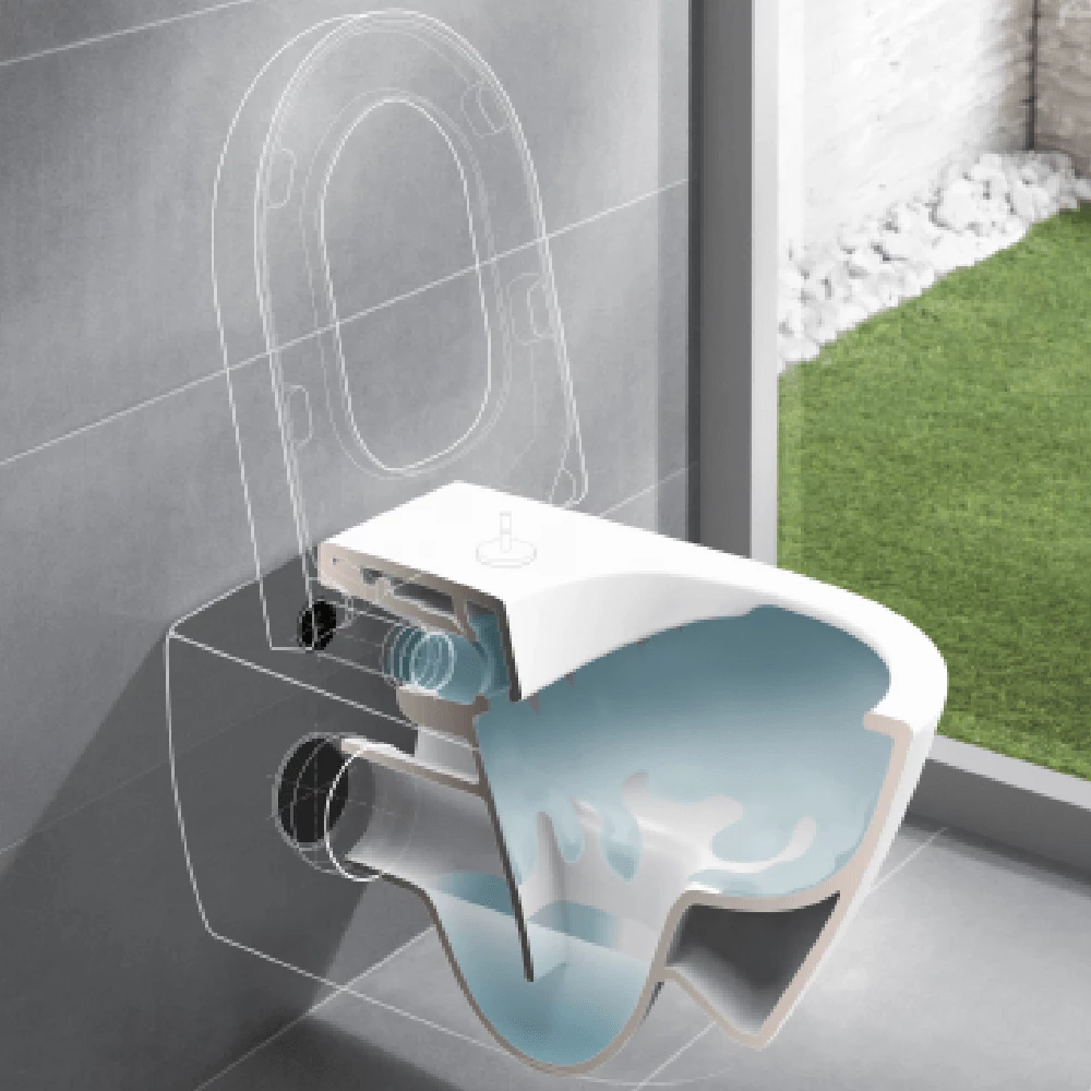 Villeroy & Boch Avento White Rimless Close Coupled Toilet, Cistern & Soft Close Slimseat 6 Villeroy & Boch Avento White Rimless Close Coupled Toilet, Cistern & Soft Close Slimseat - Image 6