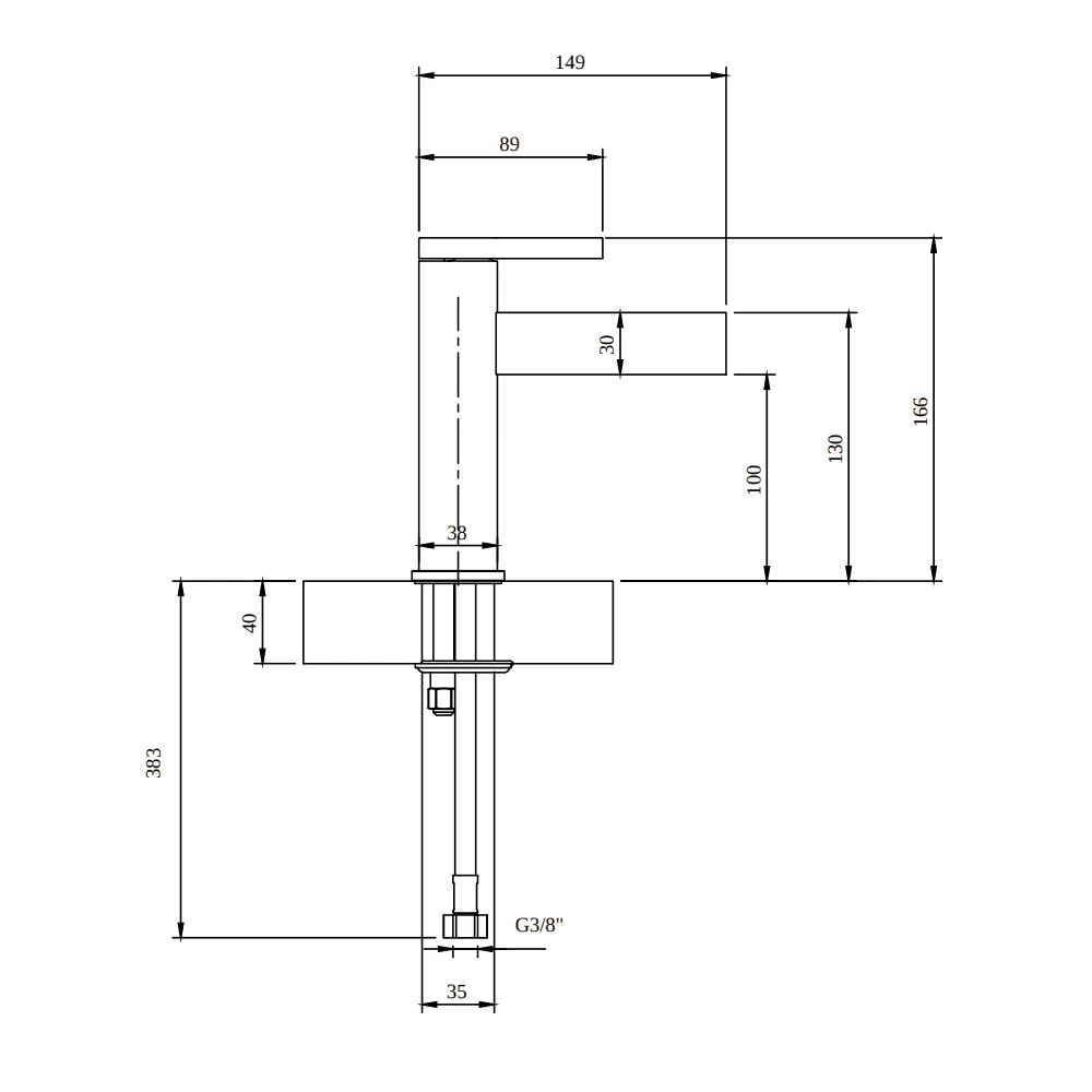 Villeroy & Boch Dawn Chrome Slim Single-Lever Basin Mixer, No Waste 3 Villeroy & Boch Dawn Chrome Slim Single-Lever Basin Mixer, No Waste - Image 3