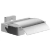 Villeroy & Boch Elements Striking Chrome Toilet Roll Holder With Cover