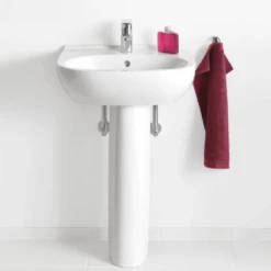 Villeroy & Boch O.novo 450x350 1th White Basin & Full Pedestal