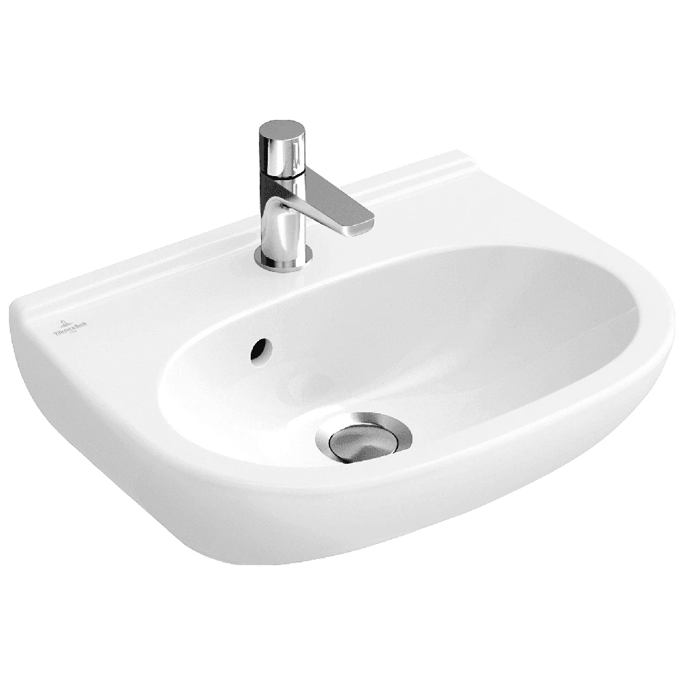 Villeroy & Boch O.novo 450x350 1th White Basin & Full Pedestal 2 Villeroy & Boch O.novo 450x350 1th White Basin & Full Pedestal - Image 2