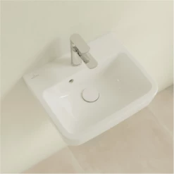 Villeroy & Boch O.novo 450x370 1th White Basin & Semi Pedestal -HANSGROHE Shop villeroy boch o novo 450x370 1th white basin semi pedestal p66003 285205 image